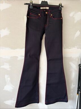 NWT Burberry Flared Jeans with Red Contrast Stitching size 26